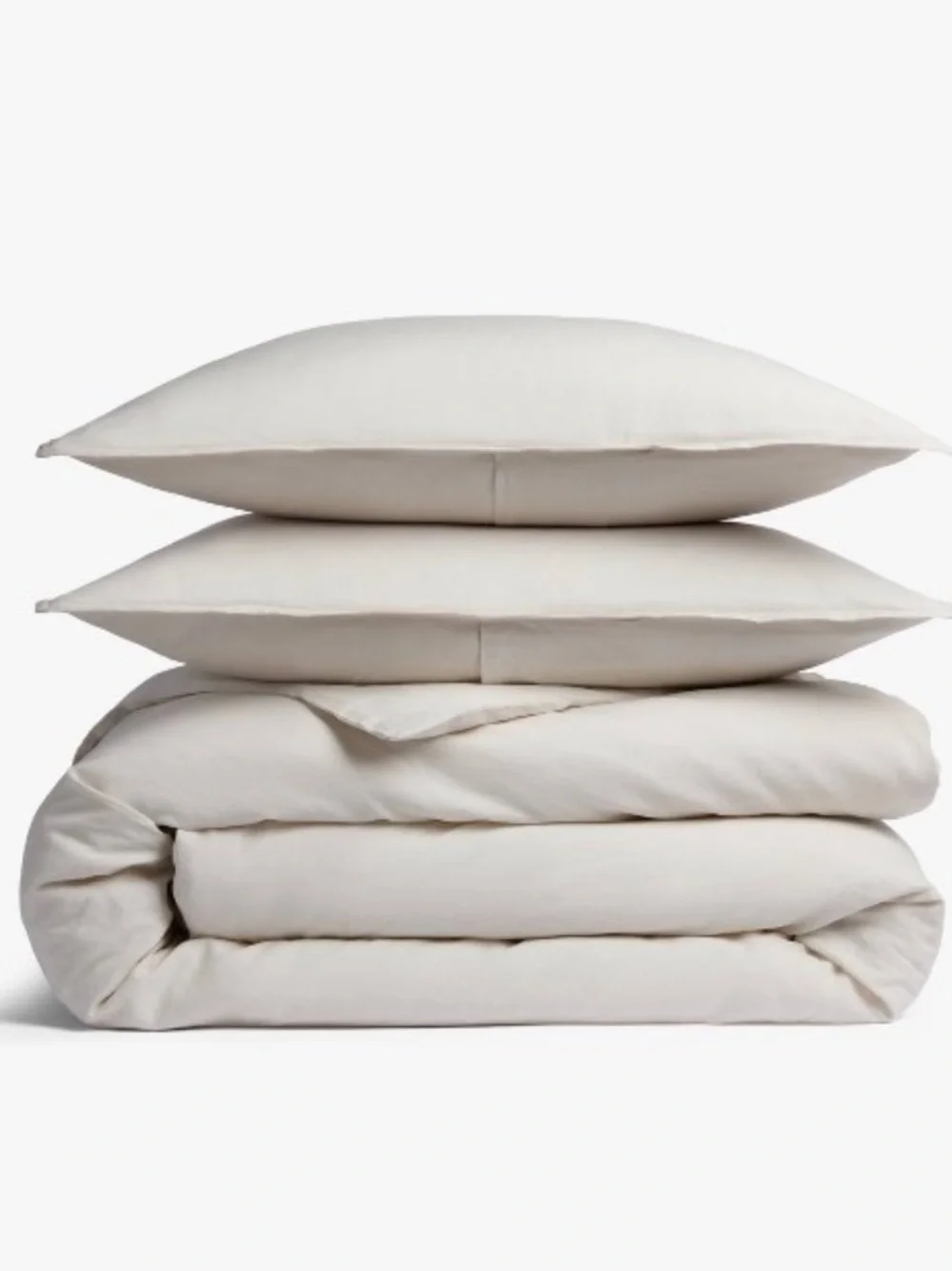 PARACHUTE NWT Full/Queen Relaxed Linen Duvet Cover & Sham Set -Parchment